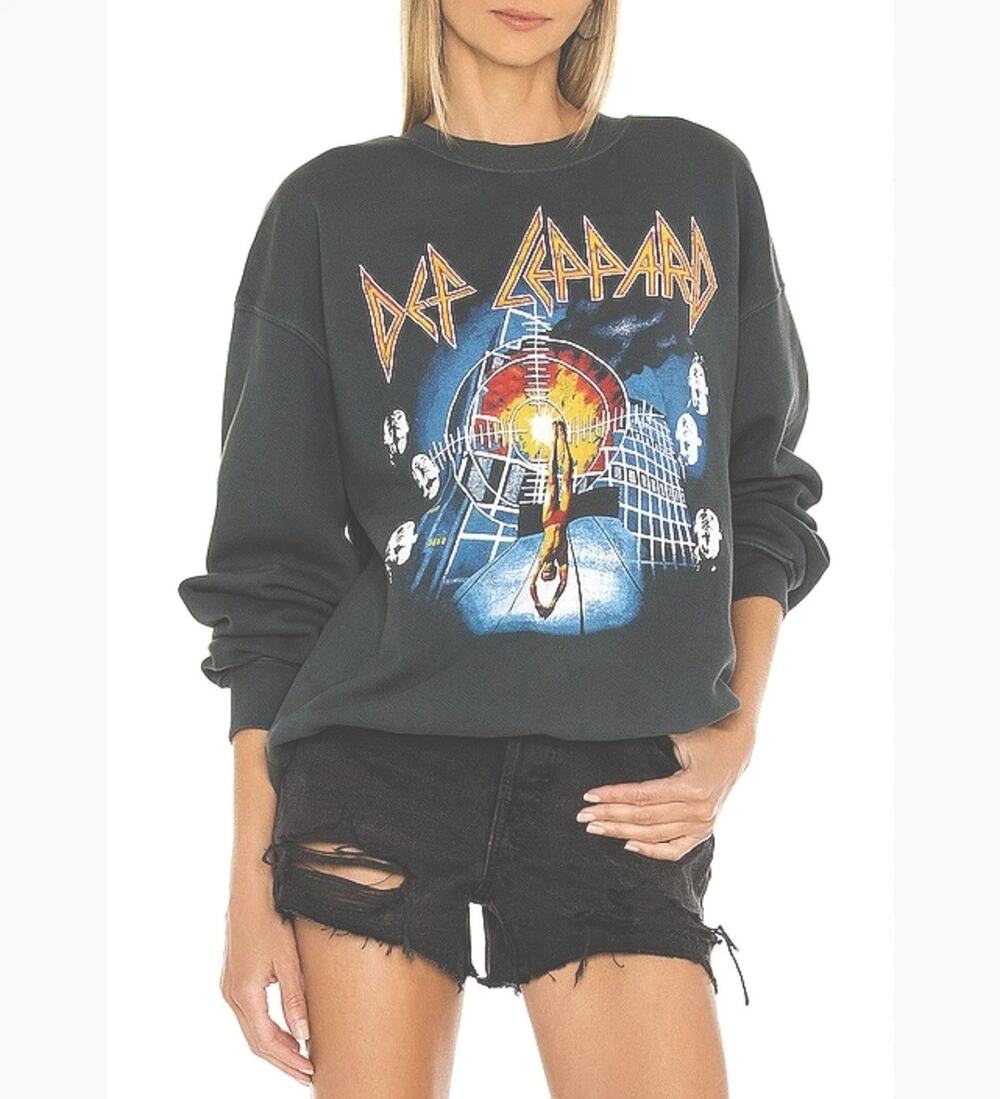 Daydreamer High N Dry Def Leppard Graphic Sweatshirt Gray Size L USA Made